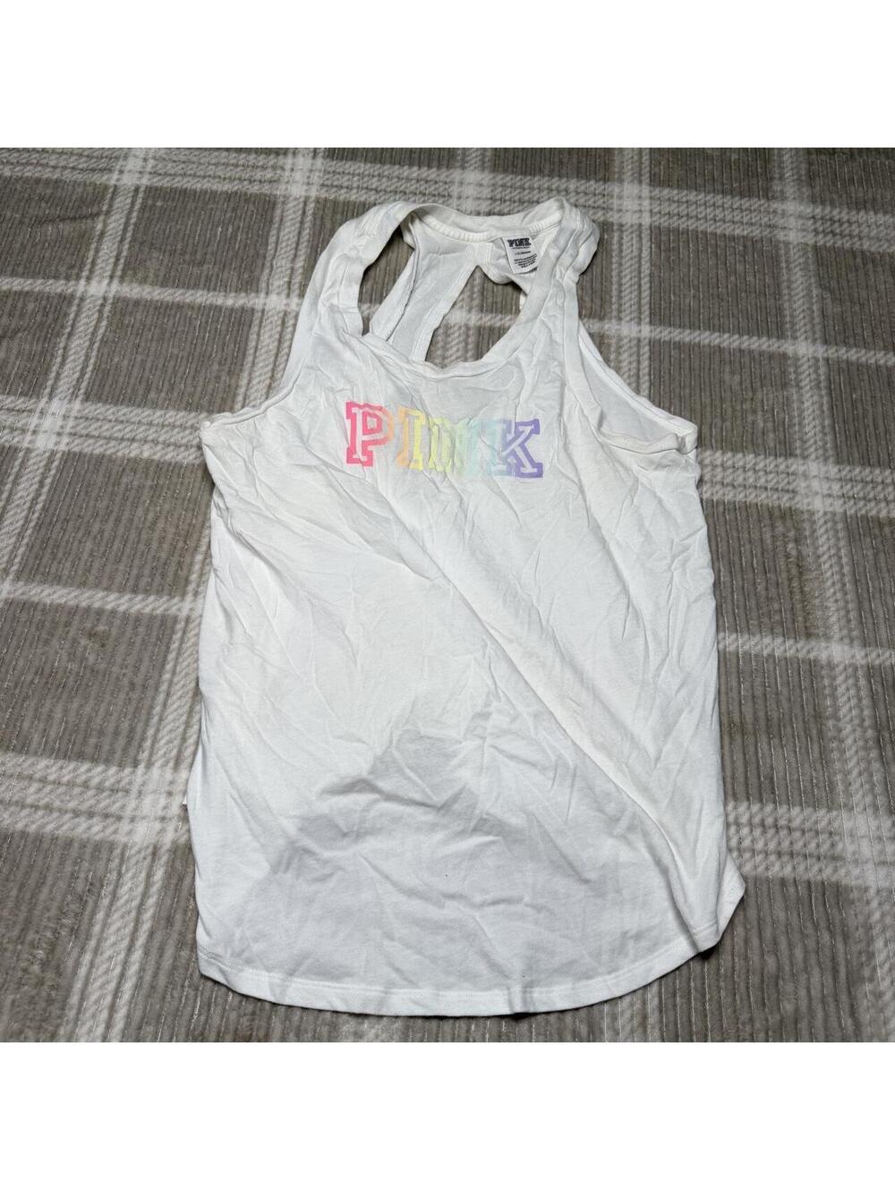Victoria's Secret Women's White Vests-tanks-cami